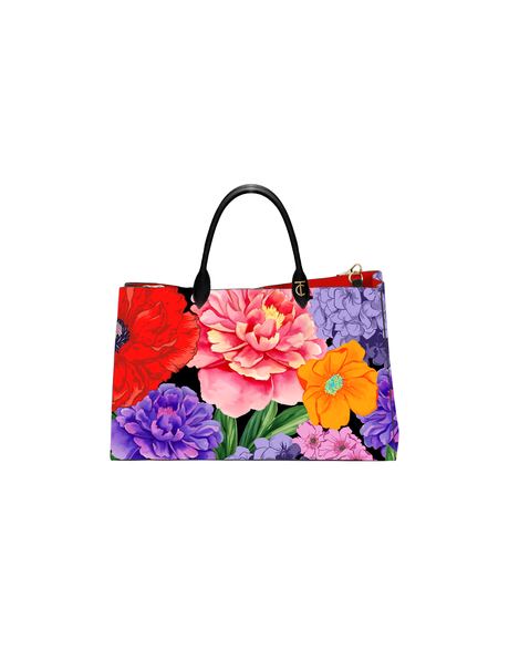 Flower By Flower Tote (Black Floral)