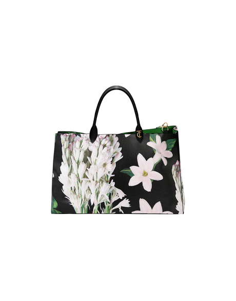 Tuberose The Pearl Tote (Black Floral)