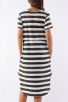 Bayley Dress (Khaki & White Stripe)