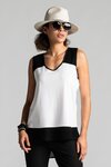 Mesh Yoke Singlet (White/Black)