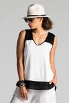 Mesh Yoke Singlet (White/Black)