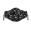 Supa Defend Adult Mask (Black/White Paisley) 