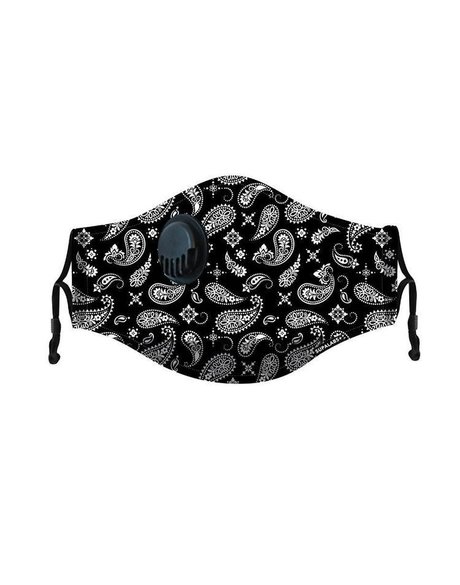 Supa Defend Adult Mask (Black/White Paisley) 