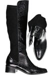 Gemma (Black Croco Patent/Black Suede/Black Heel)