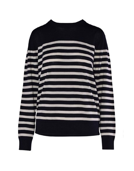 Jessica Stripe Sweater (French Navy/Linen)
