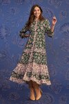 Rococo Midi Dress (Greenery Multi)