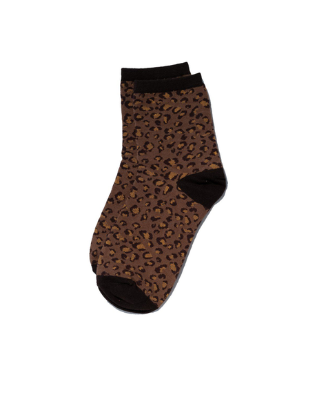 Leopard Socks (Coffee)