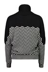 Chevron Jaquard Cowl Sweater (Black/White)