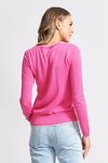 The Lurex Long Sleeve Knit (Hot Pink)