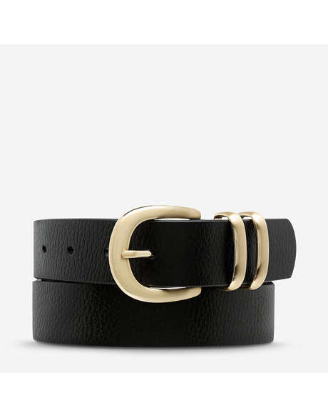 Let it Be Belt (Black/Gold)