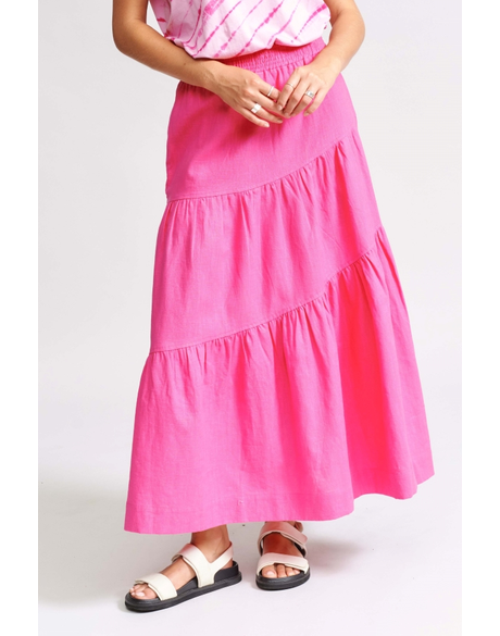 The Asymmetric Maxi Skirt (Hot Pink)