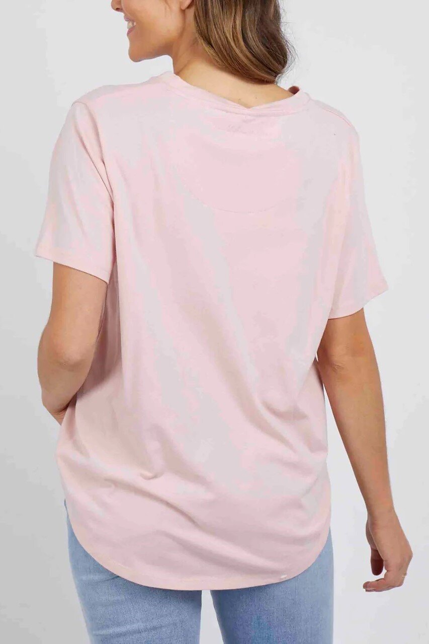 Laura Heart Tee in Coral Blush