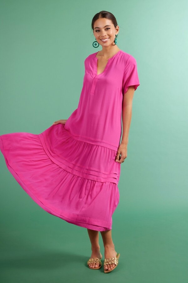 Rhodes Dress (Fuchsia) - Dresses : Just Looking - Loobies Story S22 Sale S22