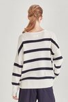 Dallas Stripe Sweater (White/Navy)
