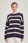 Dallas Stripe Sweater (Navy/White)