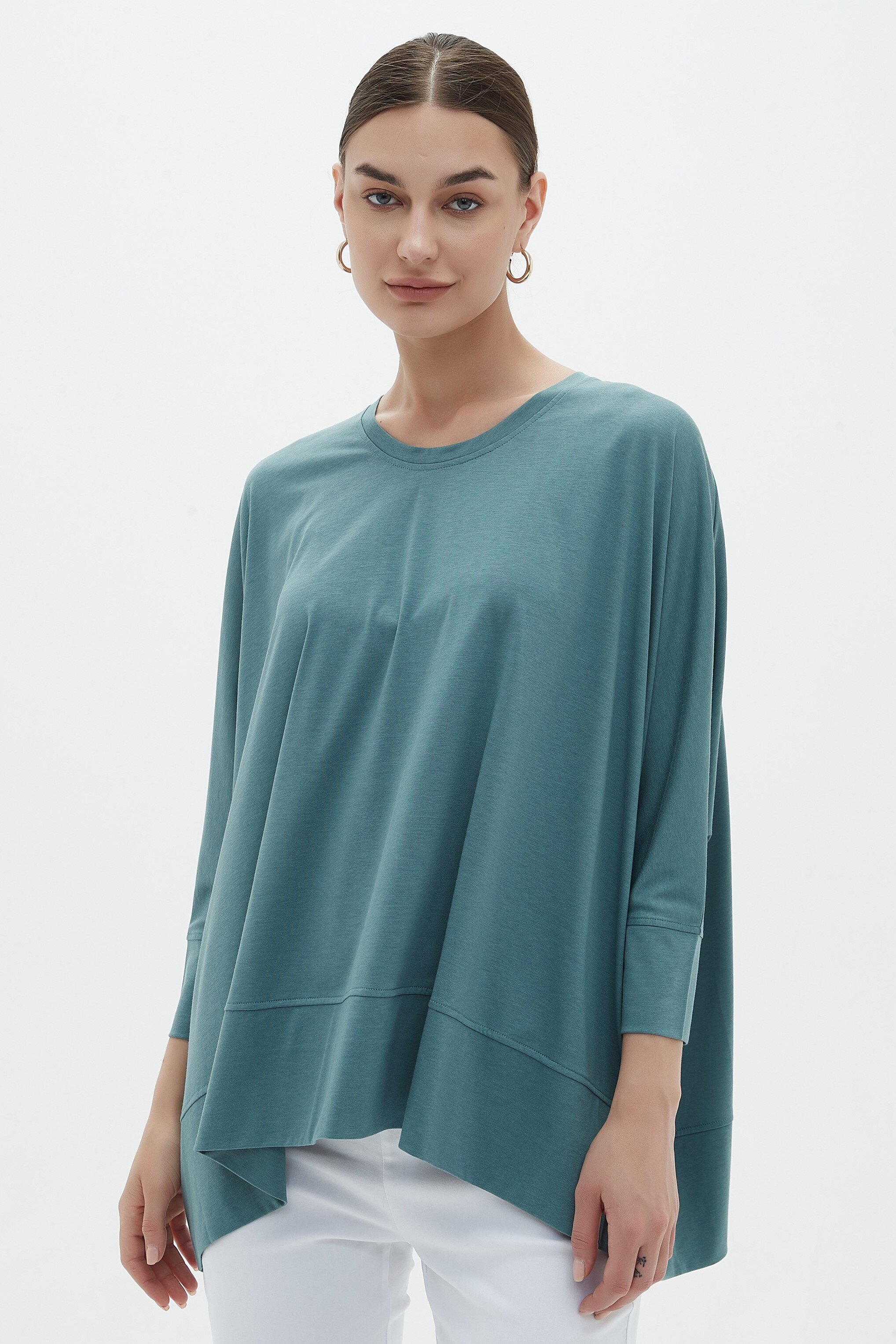 Oversized Scoop Neck Top (Faded Teal) LabelsTirelli Just Looking Tirelli S22