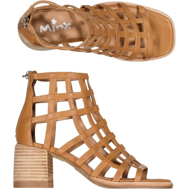 Bird Cage Tan Footwear Heels Just Looking Minx Core Sale S22