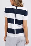 Block Stripe S/S Tee (Navy/White Stripe)
