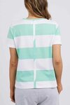 Block Stripe S/S Tee (Misty Moss/White Stripe)