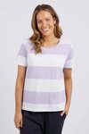 Block Stripe S/S Tee (Lilac/White Stripe)