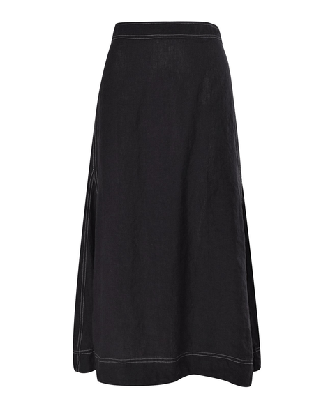 Neve Linen Skirt (Black) - Labels-Sills : Just Looking - Sills S22 Sale S22