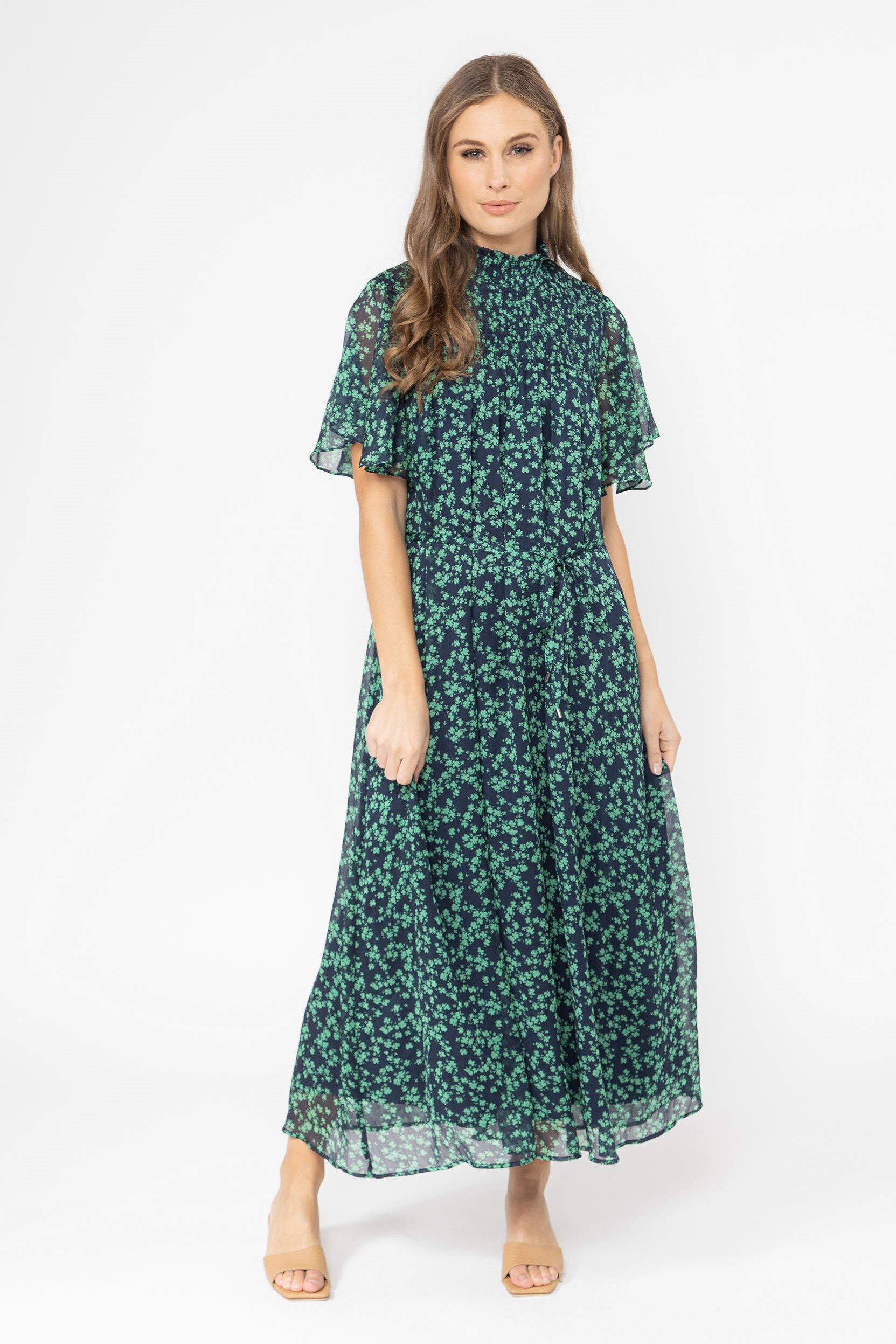 Vibrant Maxi Dress (Navy Emerald) - Labels-Seeking Lola : Just Looking ...