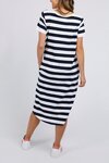 Maeve Midi Stripe Dress (Navy/White Stripe)