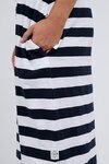 Maeve Midi Stripe Dress (Navy/White Stripe)