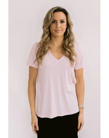 Before We Expire V-Neck Tee (Roseate Spoonbill)