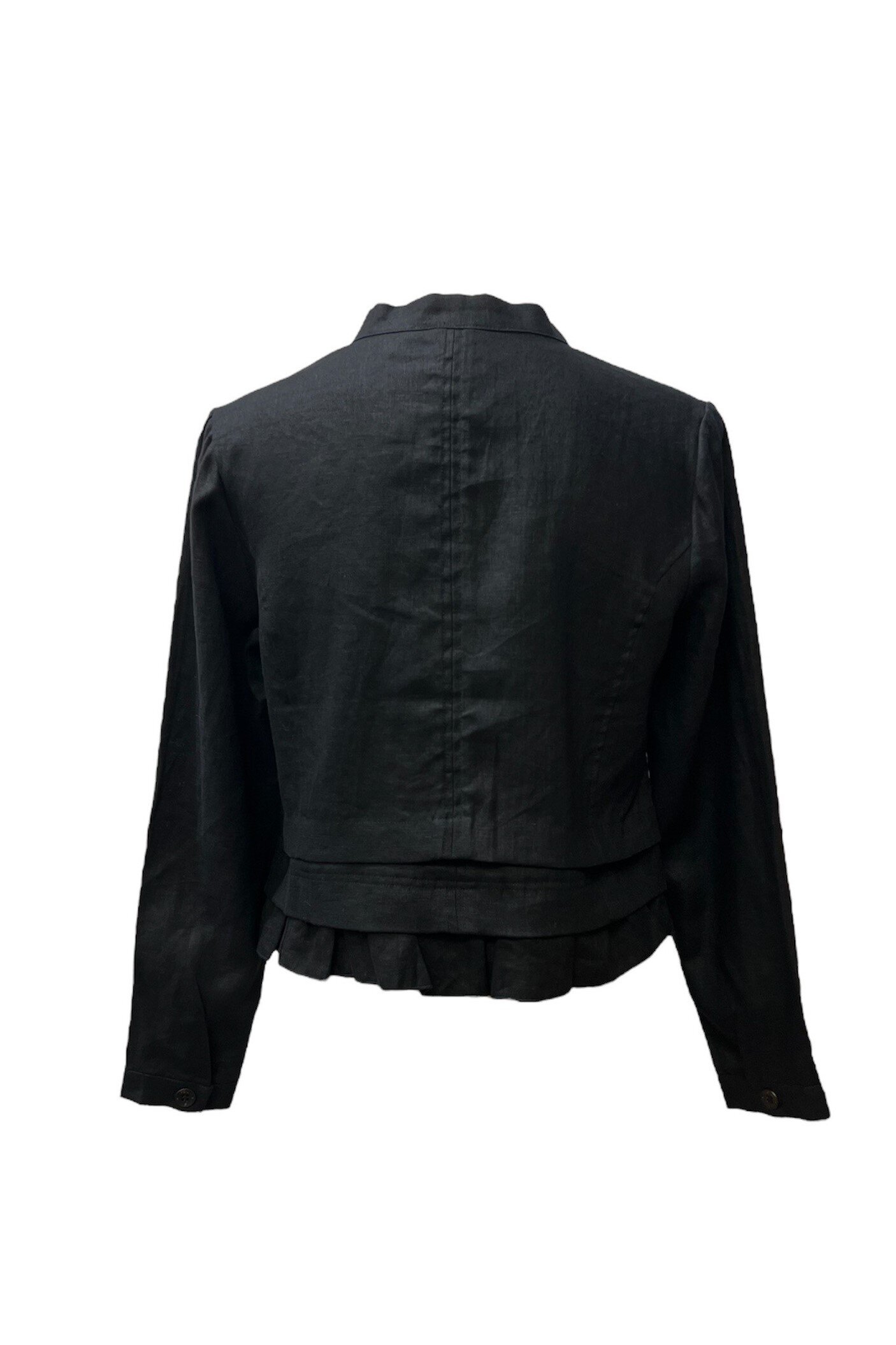 Black Panelled Front Open Jacket main image 1