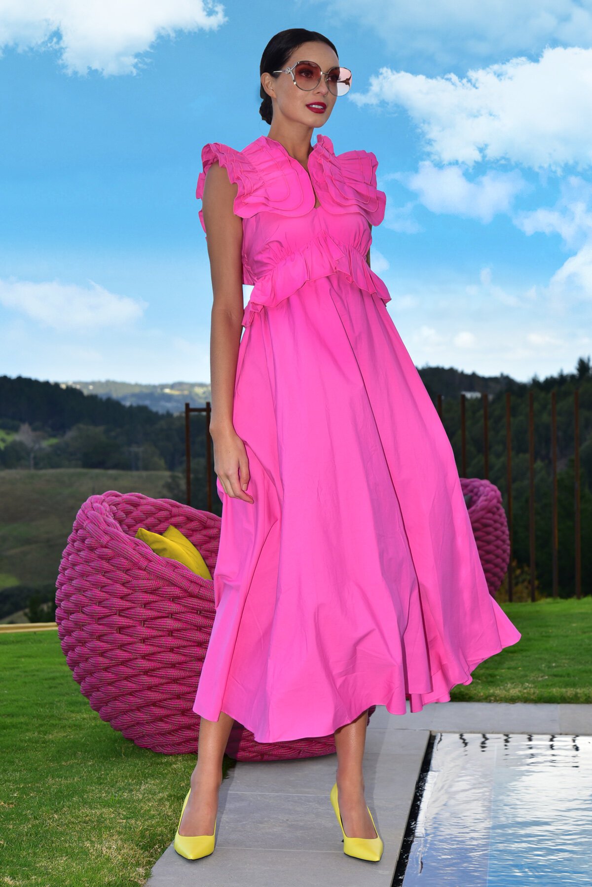Got The Frills For You Dress (Hot Pink) - Dresses : Just Looking