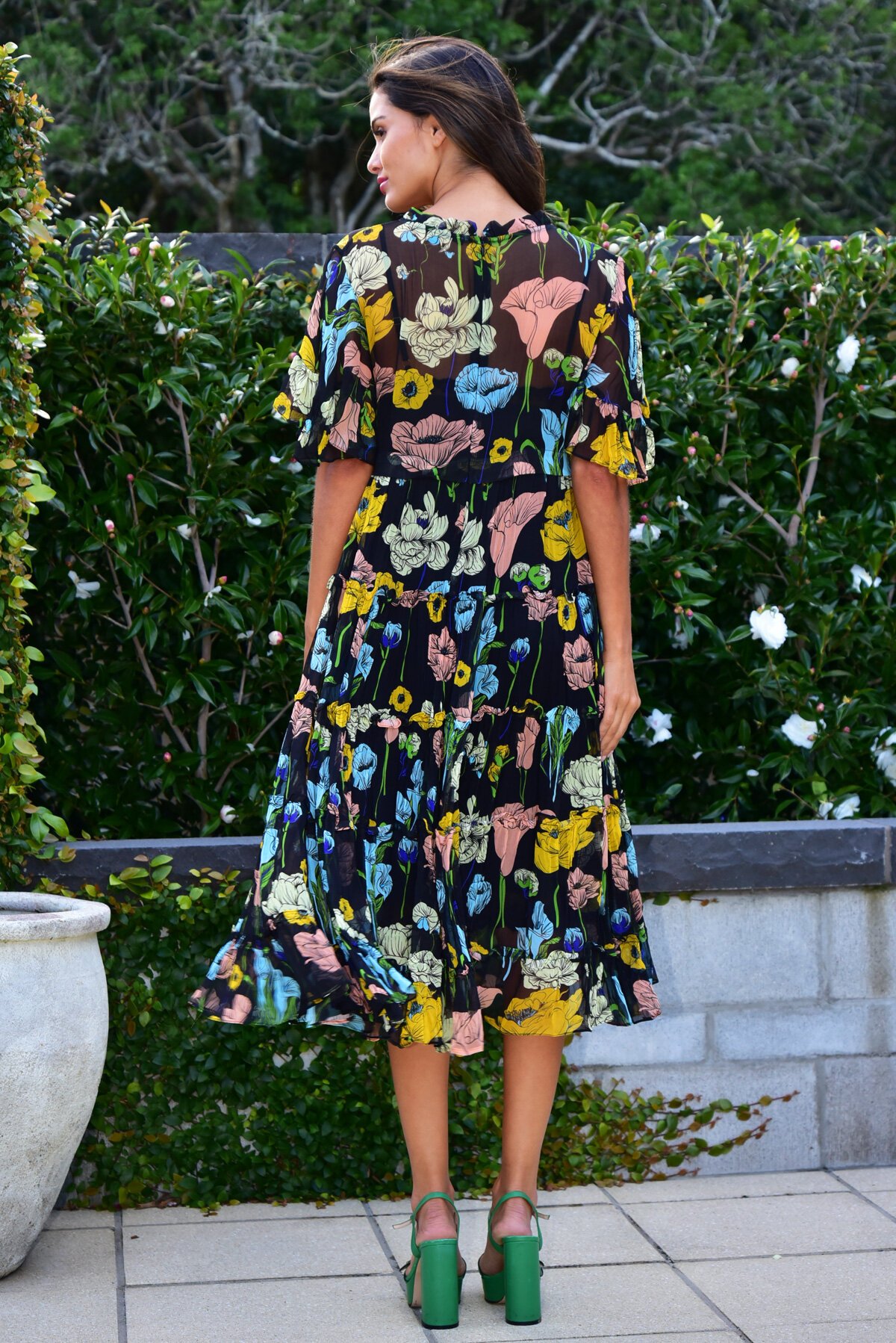 Gossip & Frill Dress (Black Floral) LabelsTrelise Cooper Just