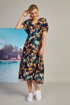 Lily Pily Midi Dress (Navy Multi)