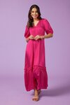 Andorra Midi Dress (Magenta)