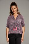 Milan S/S Shirred Top (Blush Ditsy)