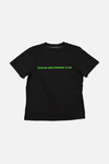 Stolen Text Logo Tee (Black/Fluro)