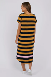 Mercury Stripe Dress (Sherbet/Mustard Stripe)