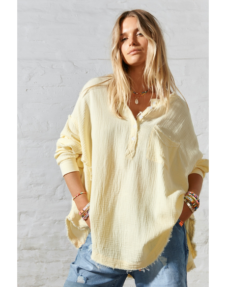 Tropic Rush Oversized Tee Lemon