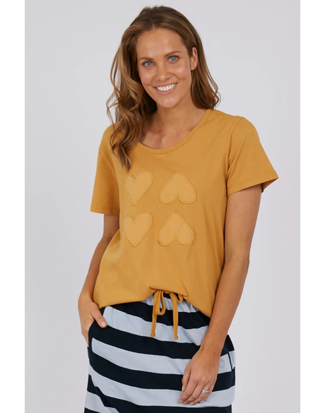 Fall In Love Tee (Mustard)