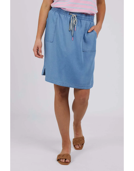 Emmy Chambray Skirt (Blue)