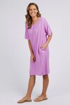 Kendra Relaxed Shift Dress (Violet Bloom)