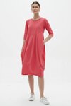 Diagonal Seam Dress (Candy Pink)