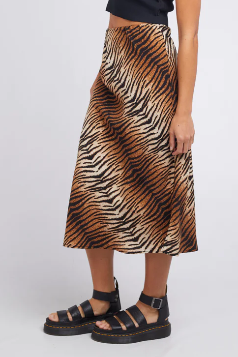 Tan skirt slip top