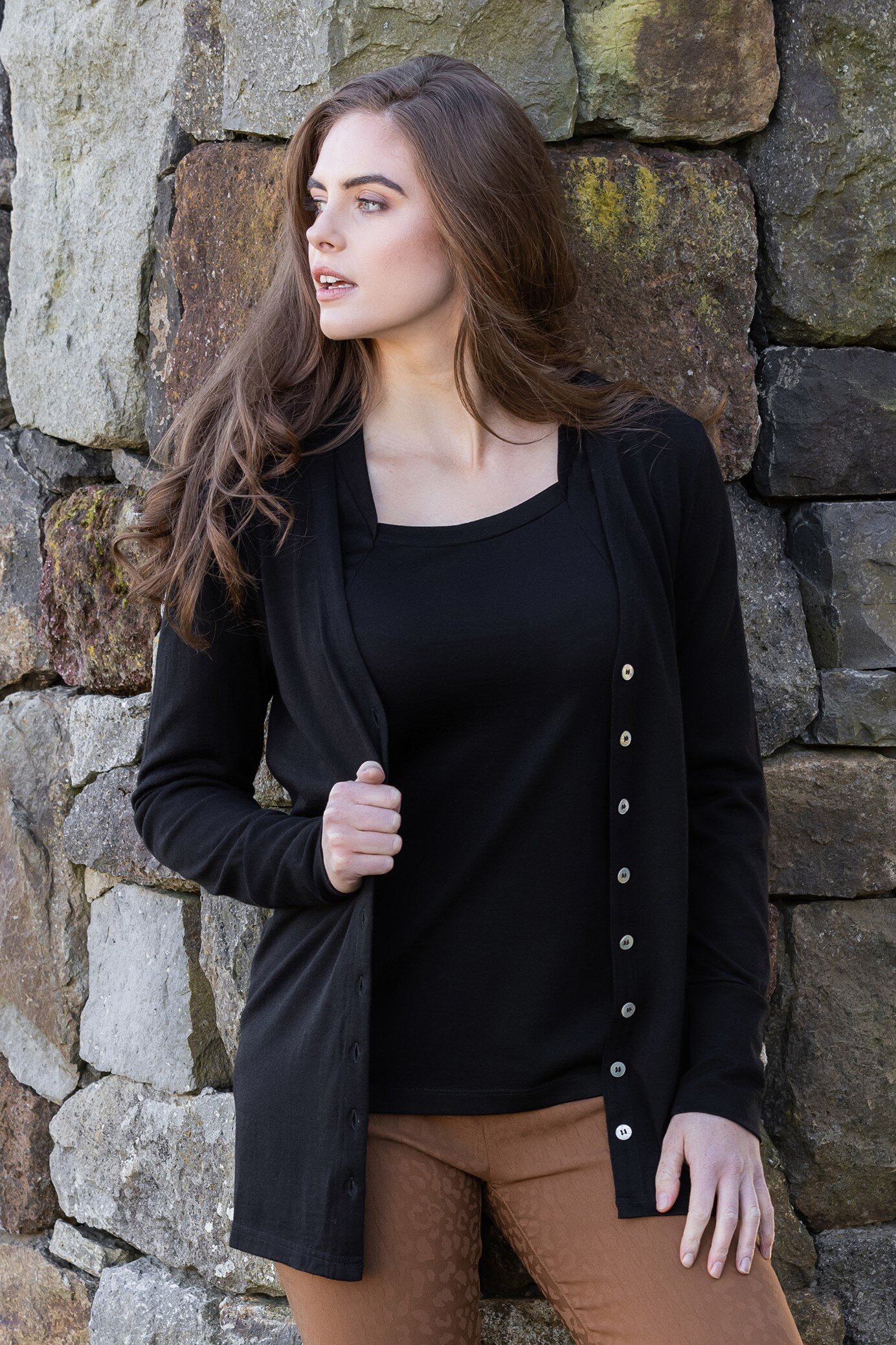 Merino sales longline cardigan