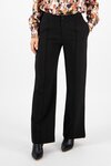 Wide Leg Dress Pant w Elastic Back Waistband (Black)