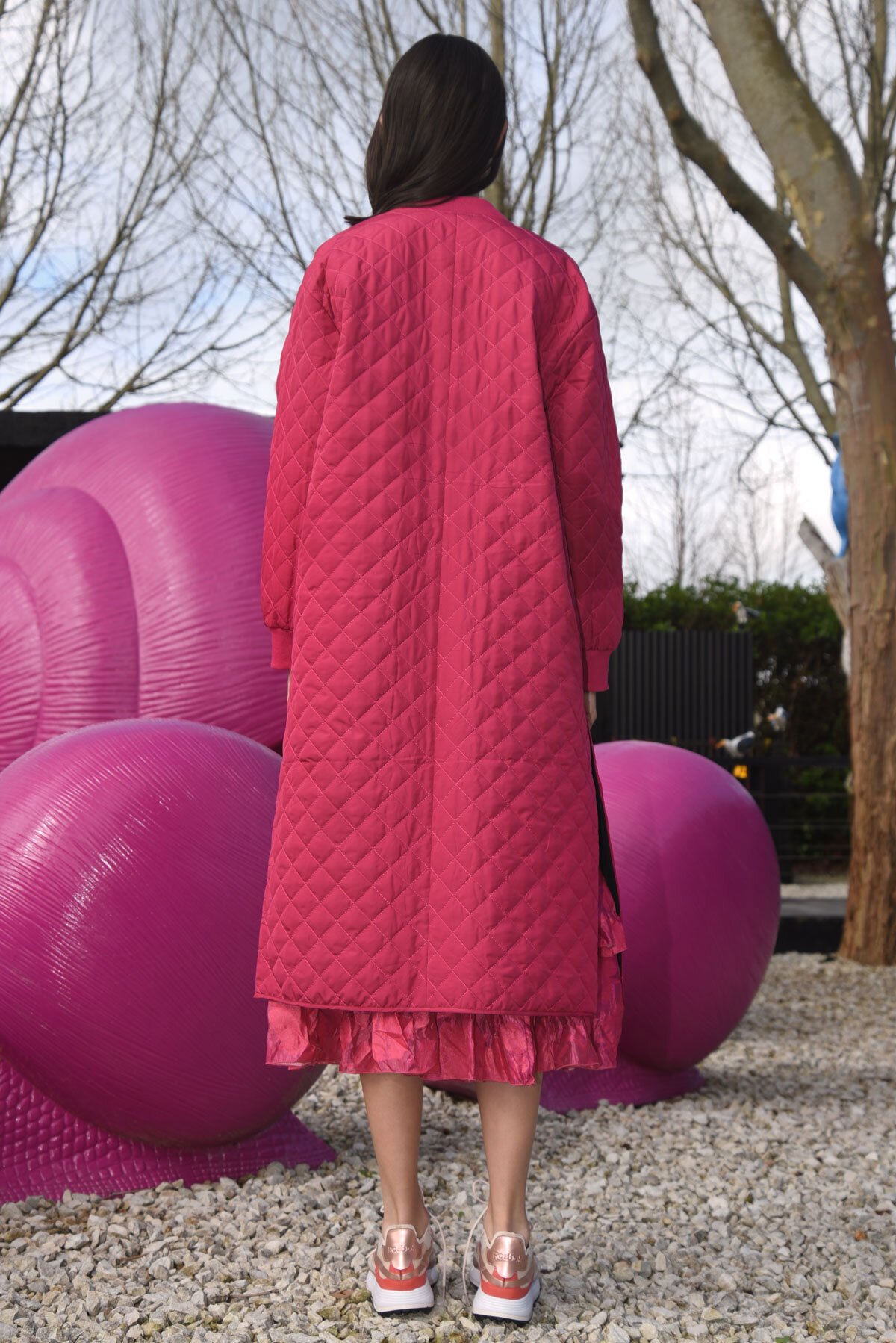 Puff Piece Coat (Pink) Jackets / Coats Just Looking Curate W23