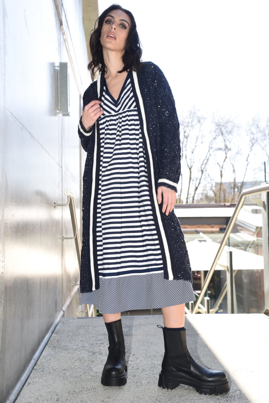 Navy sequin on sale cardigan