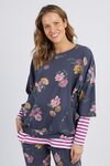 Sweet Pea Sweat (Navy Sweet Pea Floral)