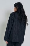 Stella Blazer (Black/Silver Pinstripe)