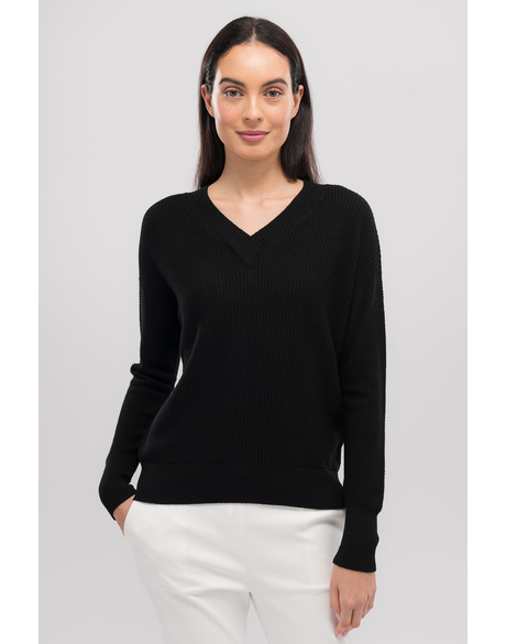Leora V Sweater (Black)